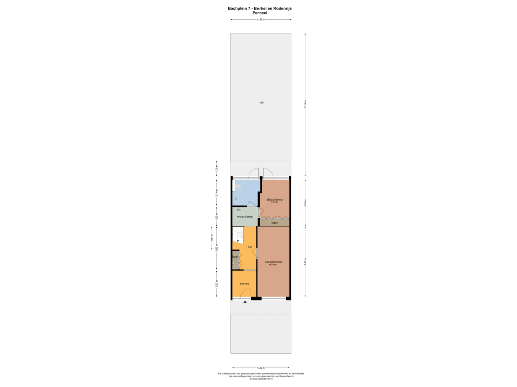 Bekijk plattegrond van PERCEEL van Bachplein 7