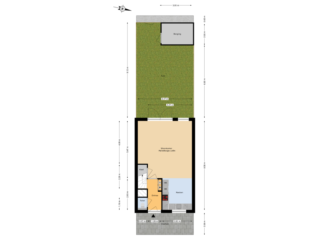 Bekijk plattegrond van Begane grond tuin van Standerdmolen 3