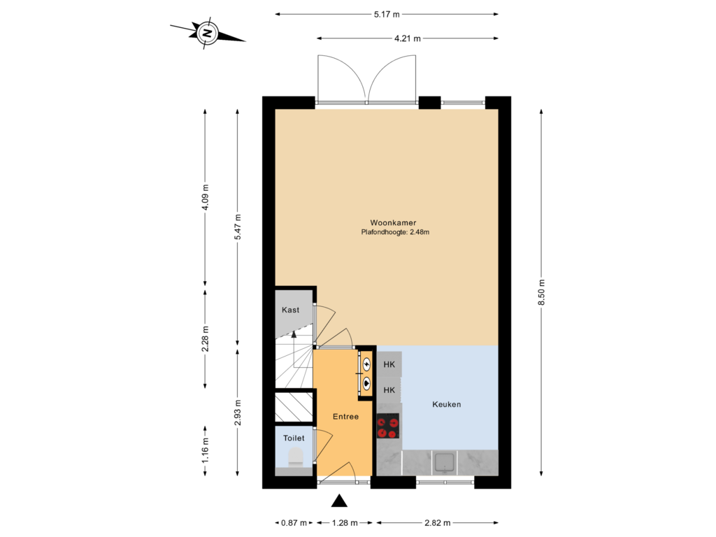 Bekijk plattegrond van Begane grond van Standerdmolen 3