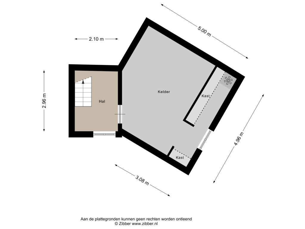 Bekijk plattegrond van Kelder van Tweede Oude Heselaan 219