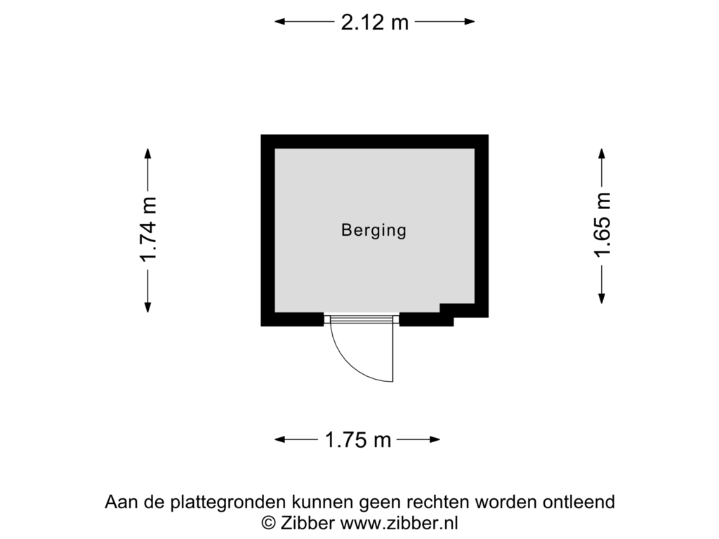 Bekijk plattegrond van Berging van Limmerhoek 24-F