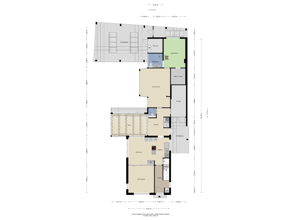 View floorplan of Begane grond of Brenninkmeijerlaan 12