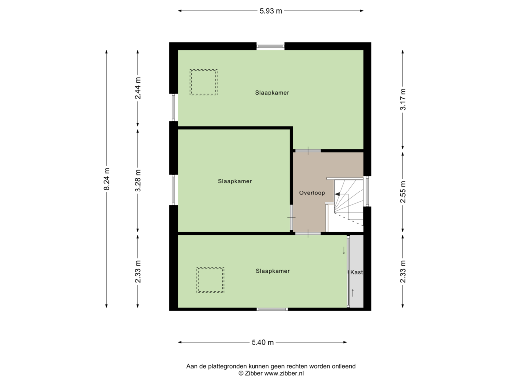 View floorplan of Tweede verdieping of Brenninkmeijerlaan 12