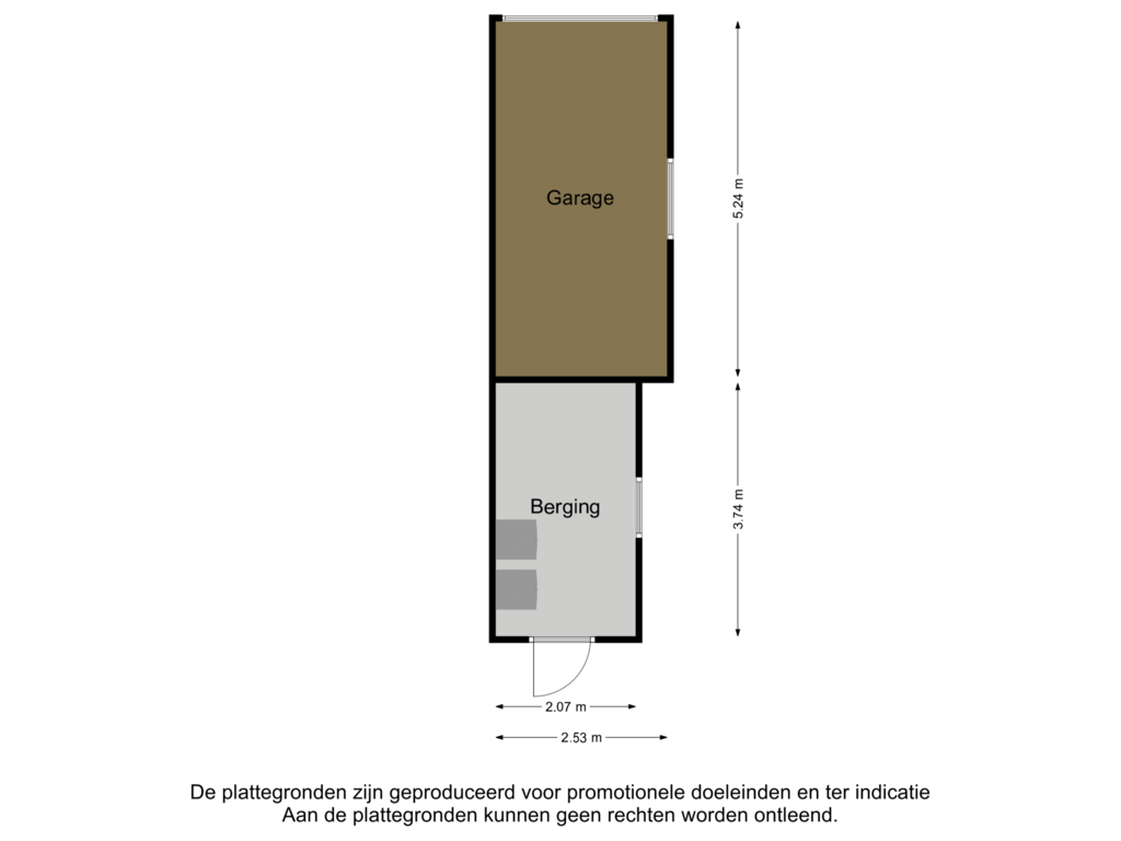 Bekijk plattegrond van Berging/Garage van Beatrixlaan 19