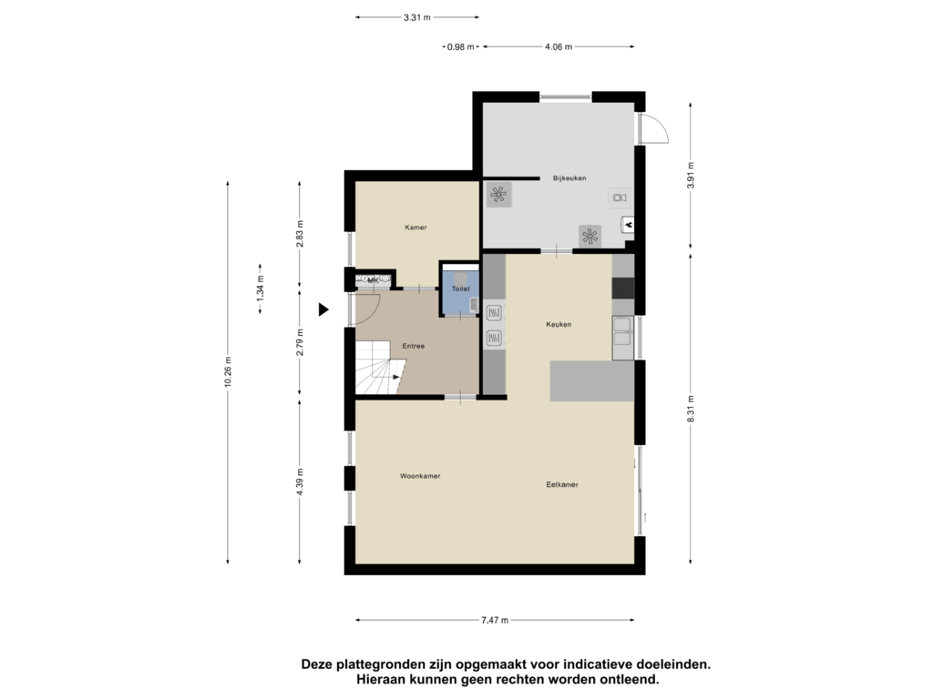 View floorplan of Begane Grond of Beneluxstraat 118