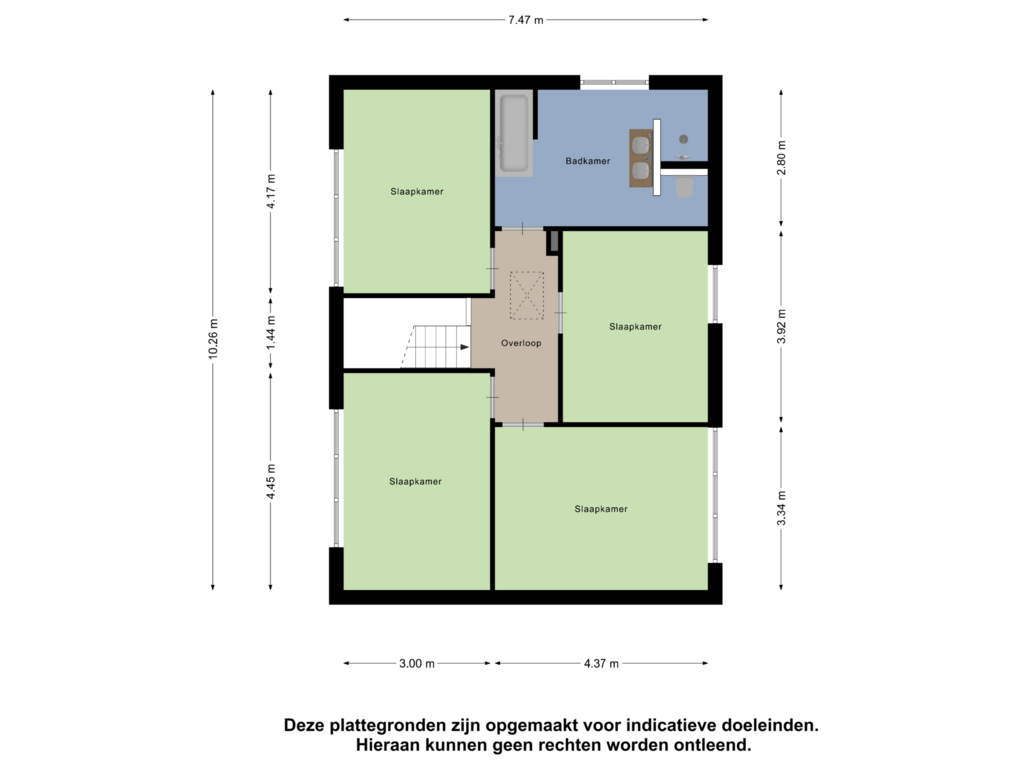 View floorplan of Eerste Verdieping of Beneluxstraat 118