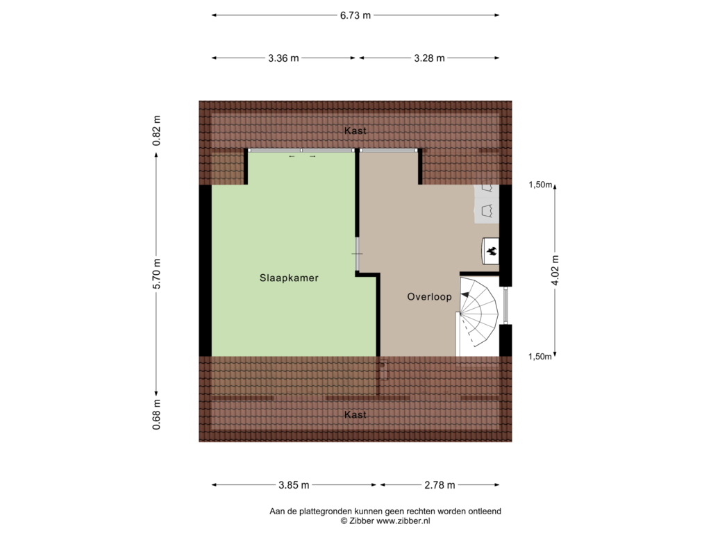 View floorplan of Tweede Verdieping of Rondestraat 40