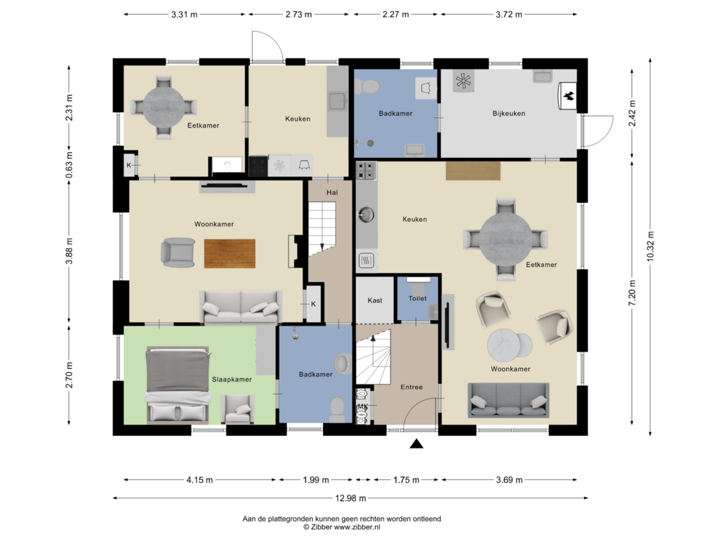 View floorplan of Begane Grond of de Jongstraat 7-A