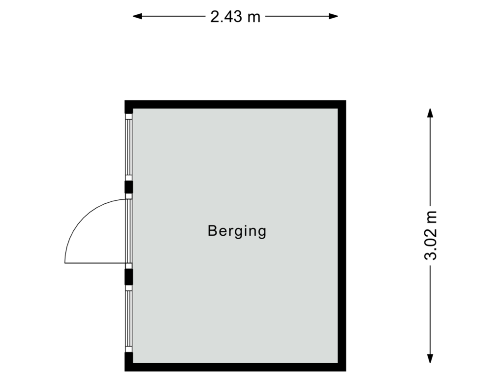 View floorplan of Berging of Iepenlaan 19