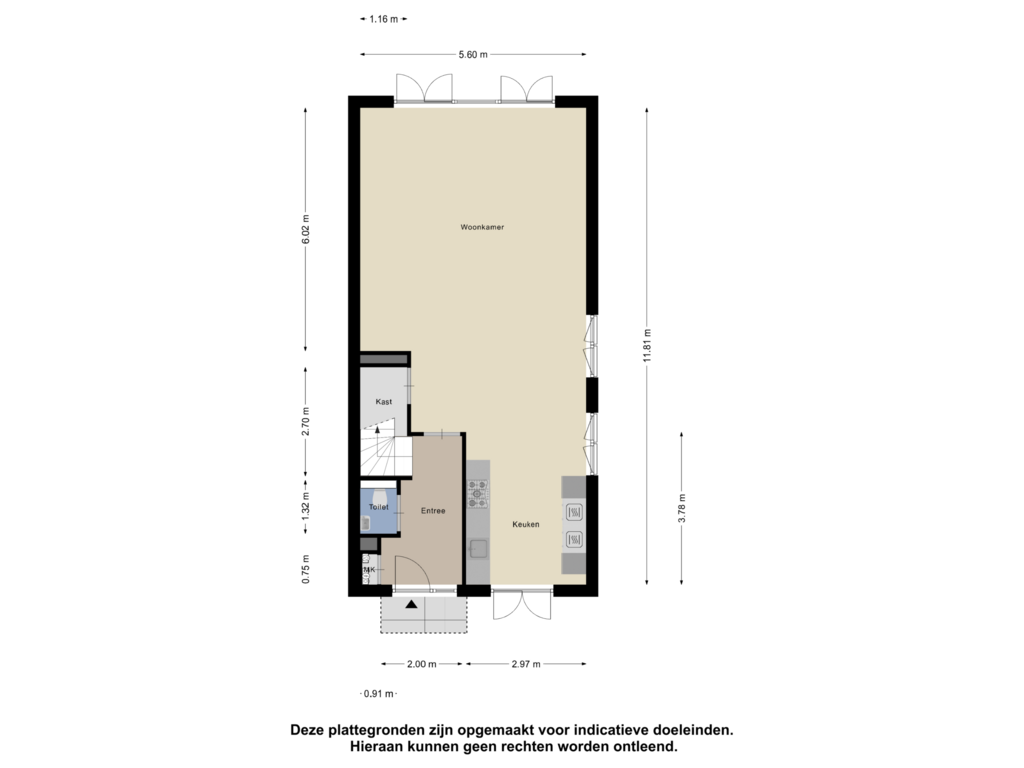 View floorplan of Begane Grond of Haringkade 1