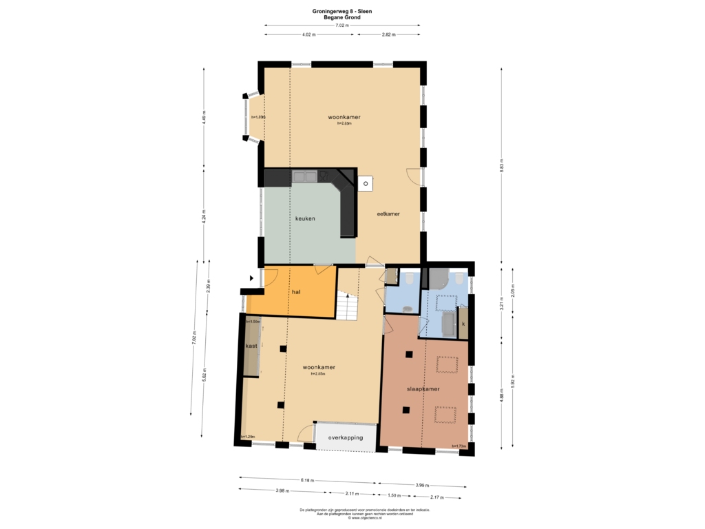 View floorplan of Begane Grond of Groningerweg 8