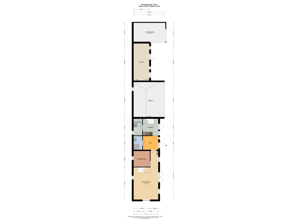 View floorplan of Gastenverblijf - Begane Grond of Groningerweg 8