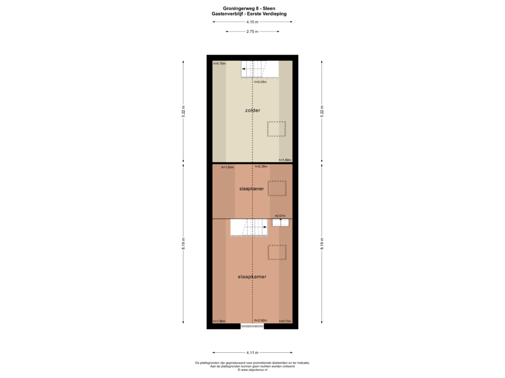 View floorplan of Gastenverblijf - Eerste Verdieping of Groningerweg 8