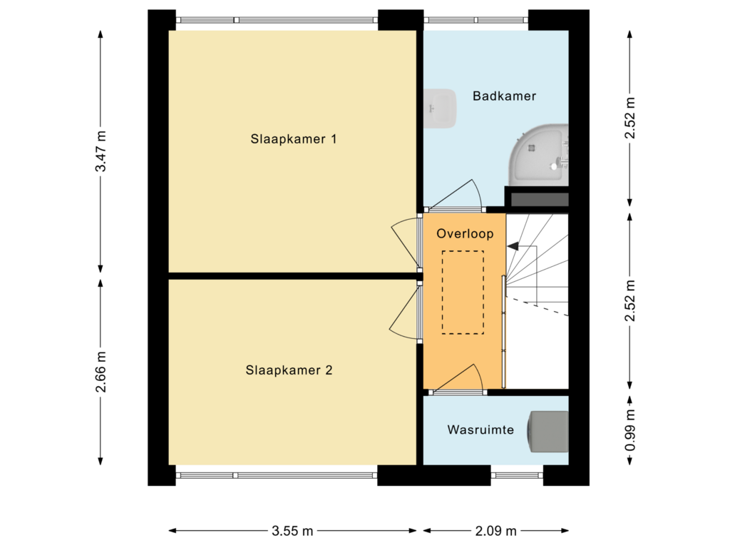 Bekijk plattegrond van Eerste verdieping van Aalbrecht van Beijerenstraat 37