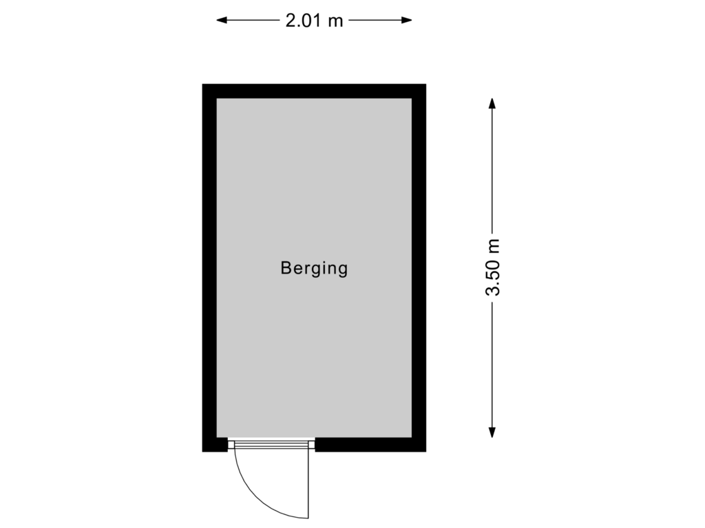 Bekijk plattegrond van Berging van Aalbrecht van Beijerenstraat 37