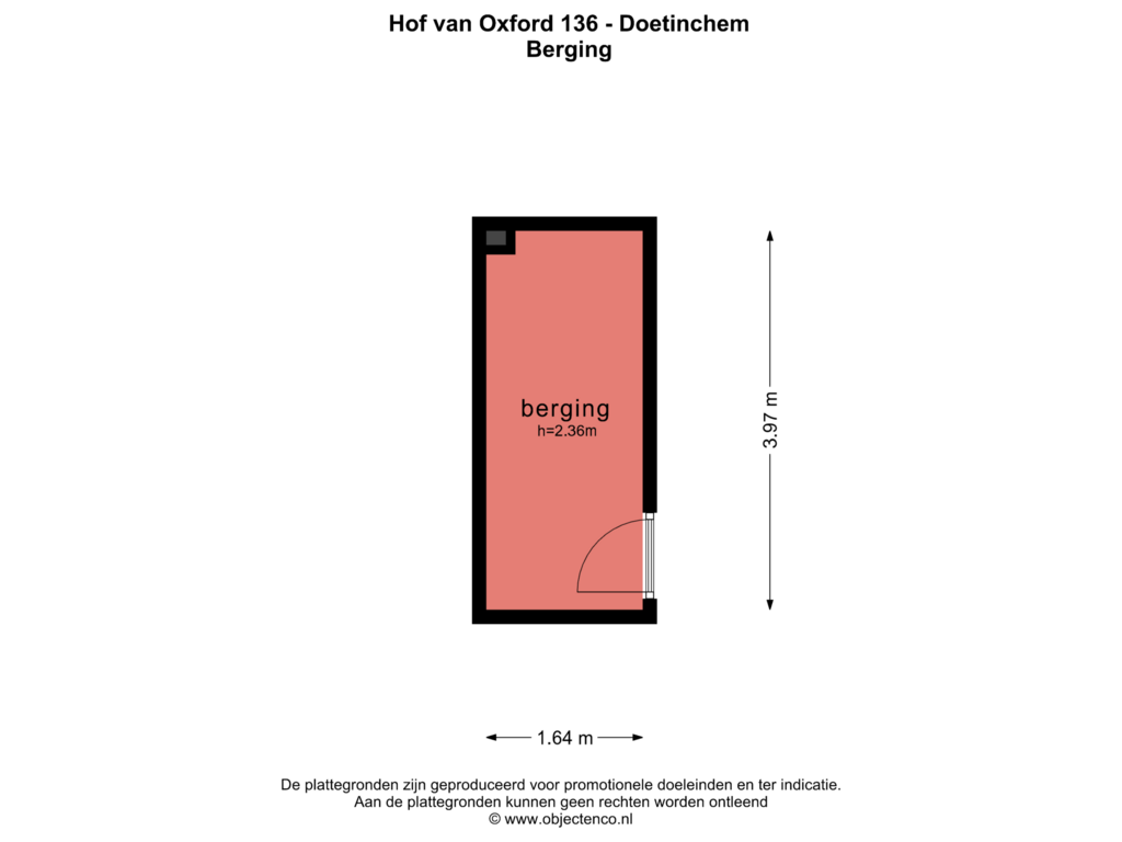 Bekijk plattegrond van BERGING van Hof van Oxford 136