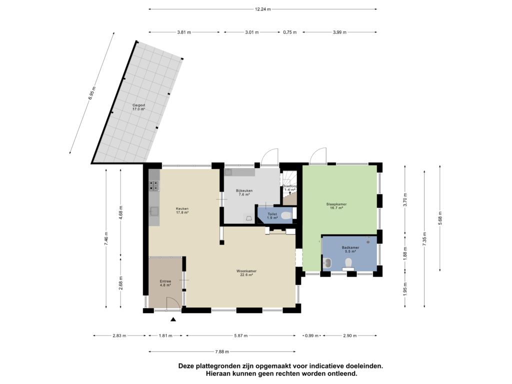 Bekijk plattegrond van Begane Grond van Hasseltstraat 87