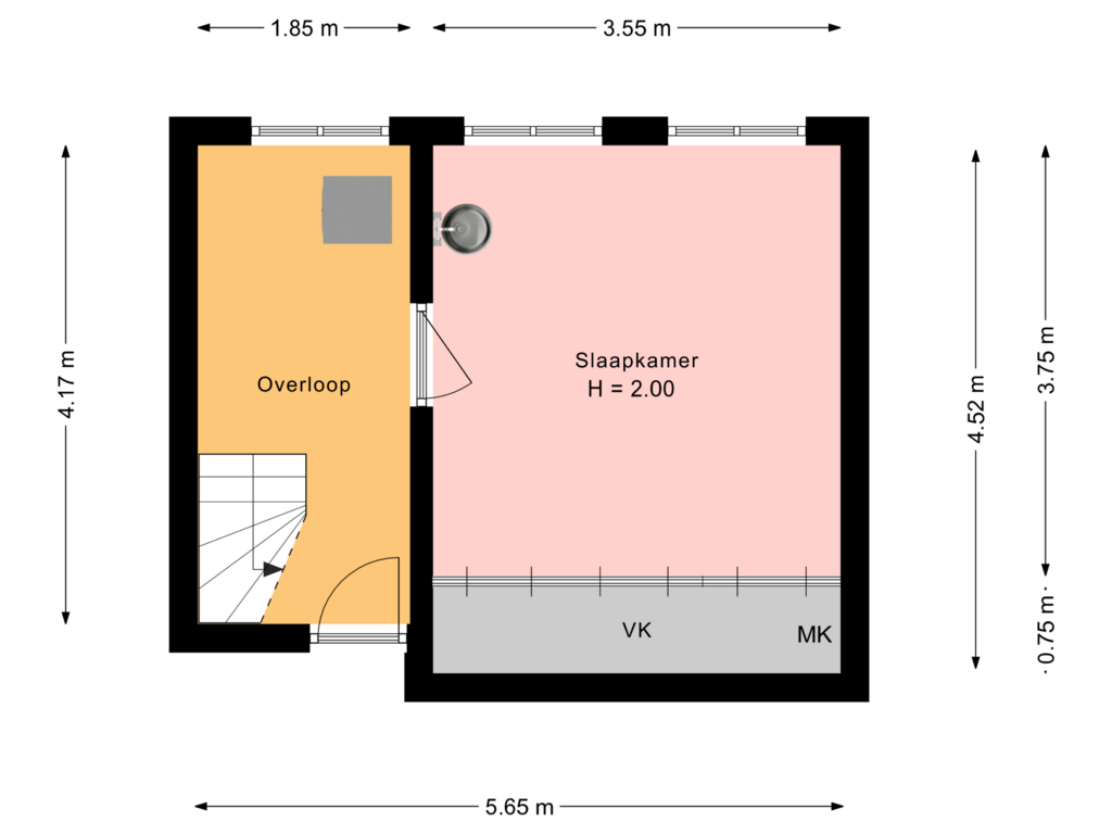 Bekijk plattegrond van souterrain van Schieweg 184-A