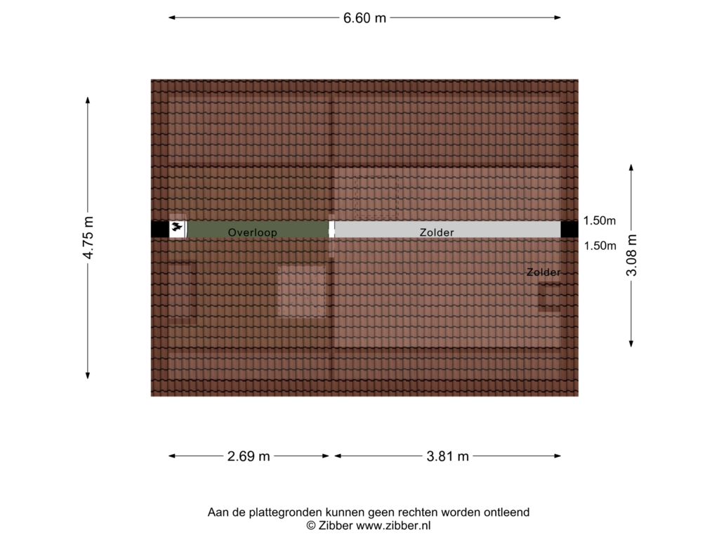 Bekijk plattegrond van Zolder van Willem Alexanderstraat 21