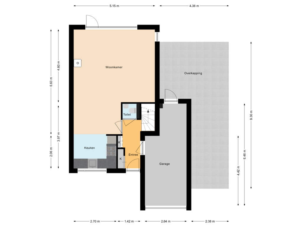 View floorplan of Begane grond of Piet Heynstraat 10