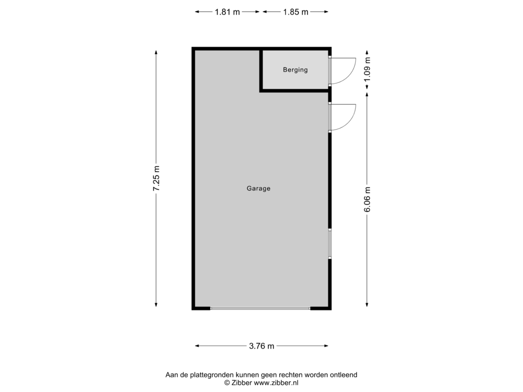 Bekijk plattegrond van Garage van Willem Alexanderstraat 21