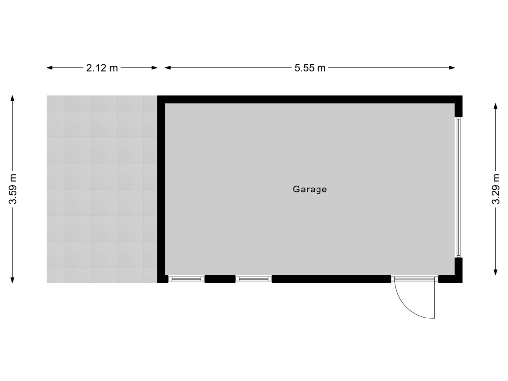 View floorplan of Garage of Piet Heynstraat 10