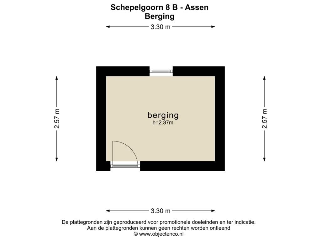 Bekijk plattegrond van BERGING van Schepelgoorn 8-B