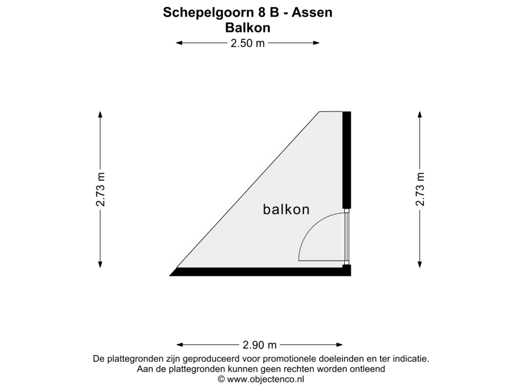 Bekijk plattegrond van BALKON van Schepelgoorn 8-B