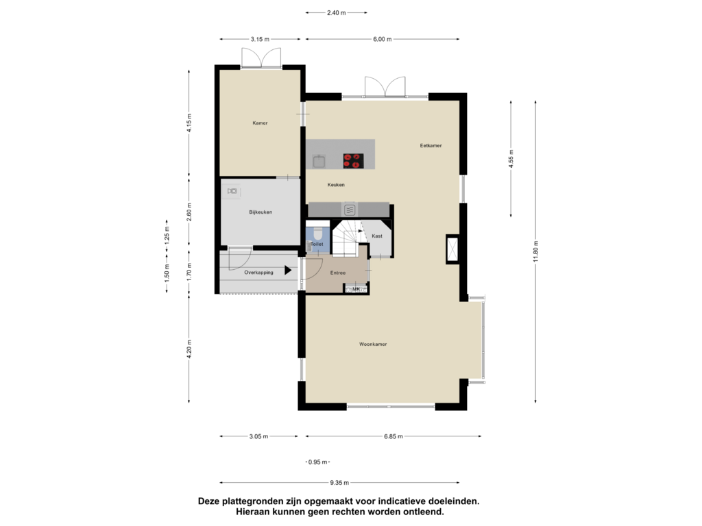 Bekijk plattegrond van Begane Grond van Peltstraat 5