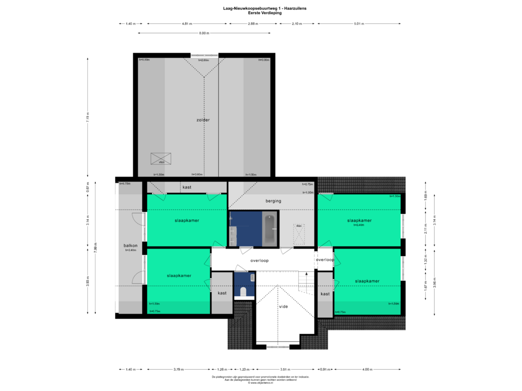 Bekijk plattegrond van Eerste Verdieping van Laag-Nieuwkoopsebuurtweg 1