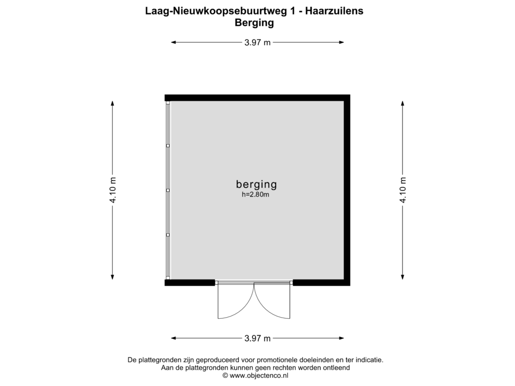 Bekijk plattegrond van Berging van Laag-Nieuwkoopsebuurtweg 1