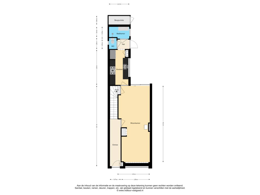 View floorplan of Begane grond of Burgerhoutsestraat 52