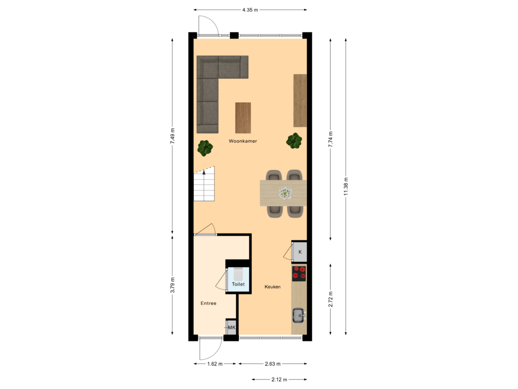 Bekijk plattegrond van Begane Grond van Herinckhave 46