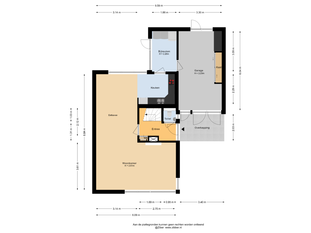 Bekijk plattegrond van Begane grond van van Bodelswingstraat 11