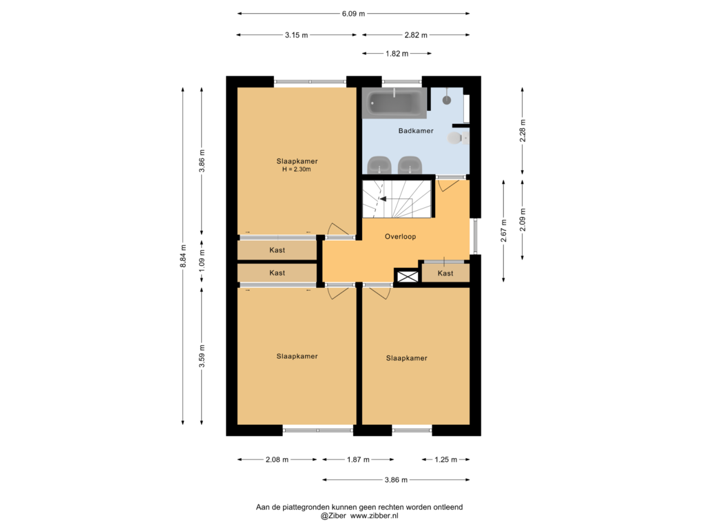 Bekijk plattegrond van Eerste verdieping van van Bodelswingstraat 11