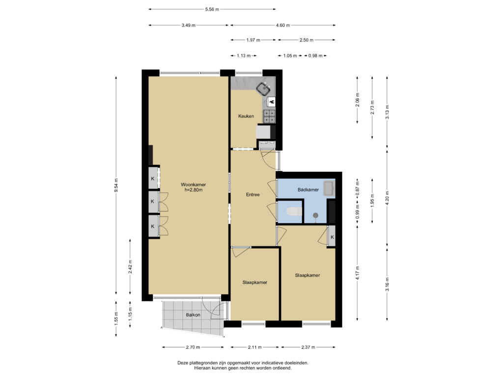 Bekijk plattegrond van Verdieping 2 van Woudenbergstraat 91