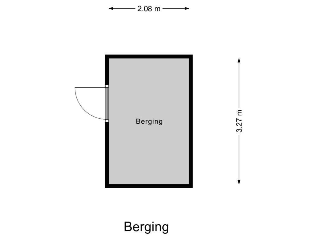 Bekijk plattegrond van Berging van Pykeswegje 27