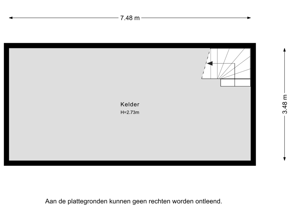 Bekijk plattegrond van Kelder van Achterdijk 3-B