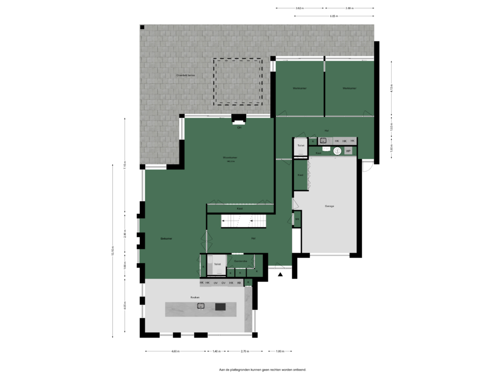 Bekijk plattegrond van Begane grond van Achterdijk 3-B