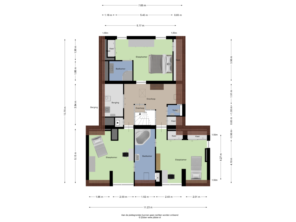 Bekijk plattegrond van Eerste Verdieping van Nieuwlandsedijk 83