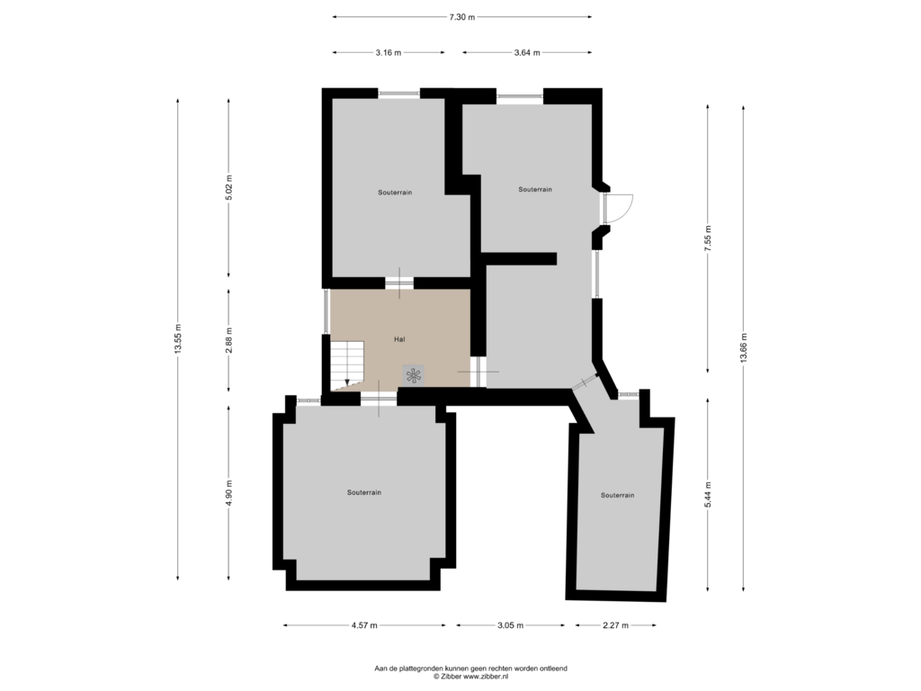 Bekijk plattegrond van Souterrain van Nieuwlandsedijk 83