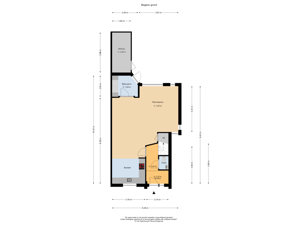 Bekijk plattegrond van Begane grond van Lange Voren 122