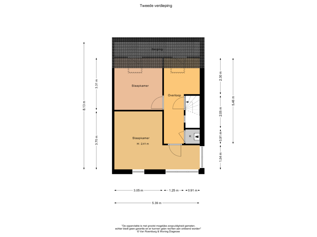 Bekijk plattegrond van Tweede verdieping van Lange Voren 122