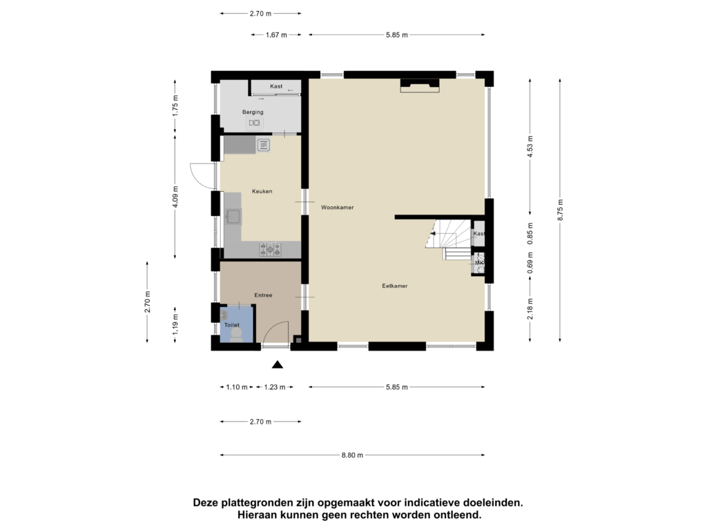 Bekijk plattegrond van Begane grond van Julianastraat 1