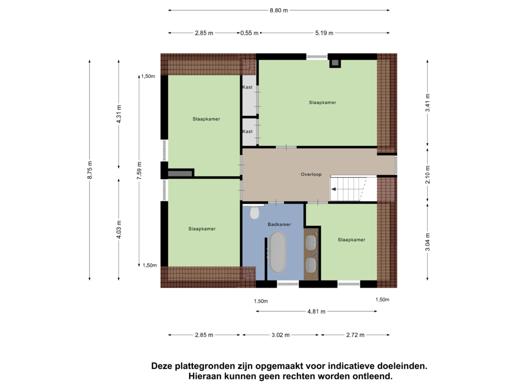 Bekijk plattegrond van Eerste Verdieping van Julianastraat 1