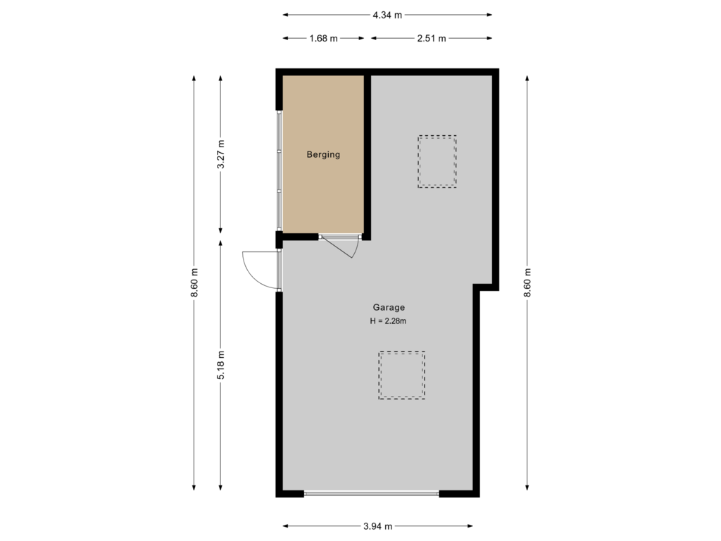 Bekijk plattegrond van Garage van Parkkamp 34