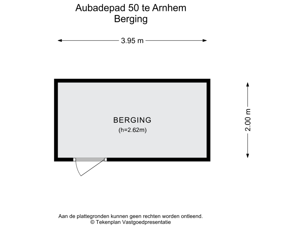 View floorplan of Berging of Aubadepad 50