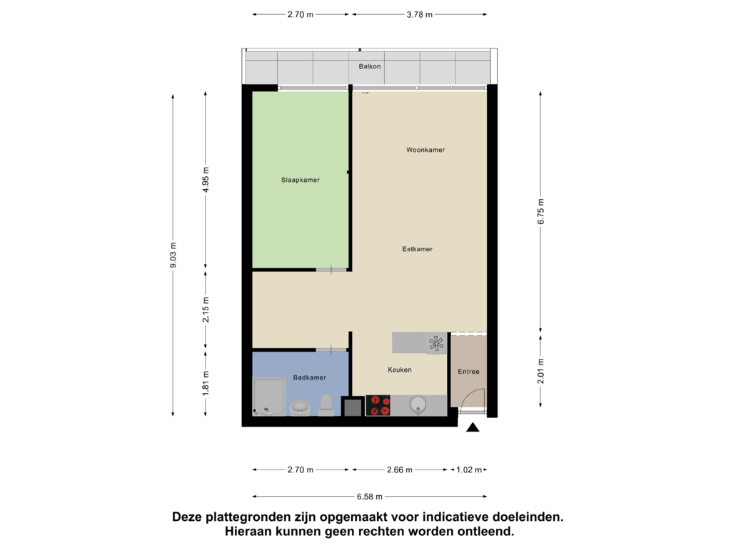 View floorplan of Appartement of Aalscholversingel 40