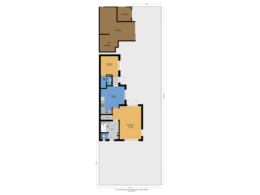 Bekijk plattegrond van Begane Grond Met Kavel van Sportlaan 12