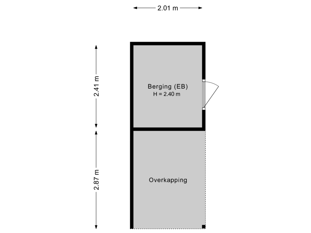 Bekijk plattegrond van Berging van Meerland 25